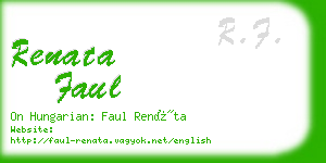 renata faul business card